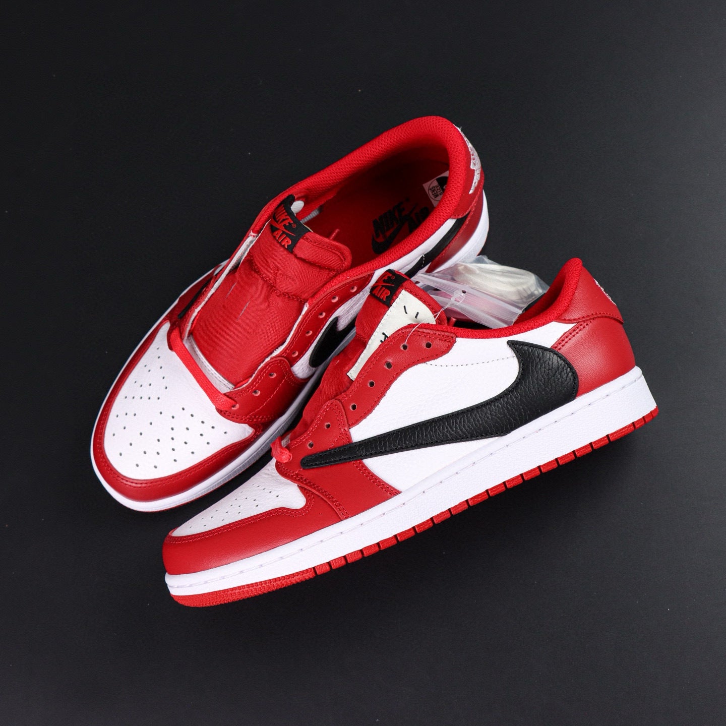 Travis Scott x Air Jordan 1 Low OG White and Red